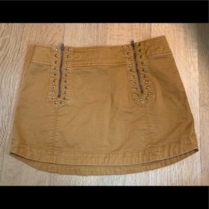 Free people tan/orange  mini skirt